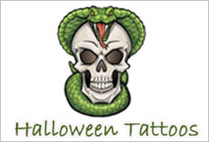 Halloween Temporary Tattoos, Custom designed Temporary Tattoos