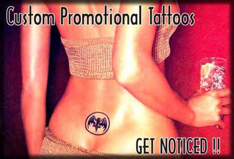 Custom Temporary Tattoos, Custom Promotional Tattoos, Company Logo Body Tatts Wholsale, Personalized Temporary Tattoos Manufacturers